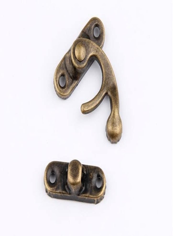 RED APPEL Small Metal Latch/Hook Lock with Screws | Buckle Clasp for Wooden Jewellery & Gift Boxes, DIY Craft Projects (20) - Image 3